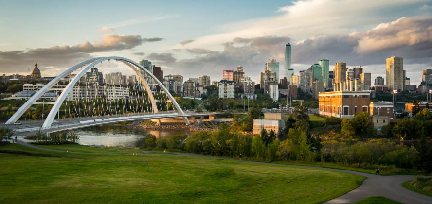 City Skyline of Edmonton Alberta